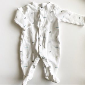 Carter’s White Animal Print Thermal Footie